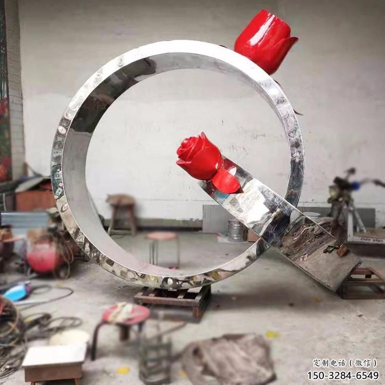 戒指雕塑廠，城市公園擺件，大型戒指雕塑制作