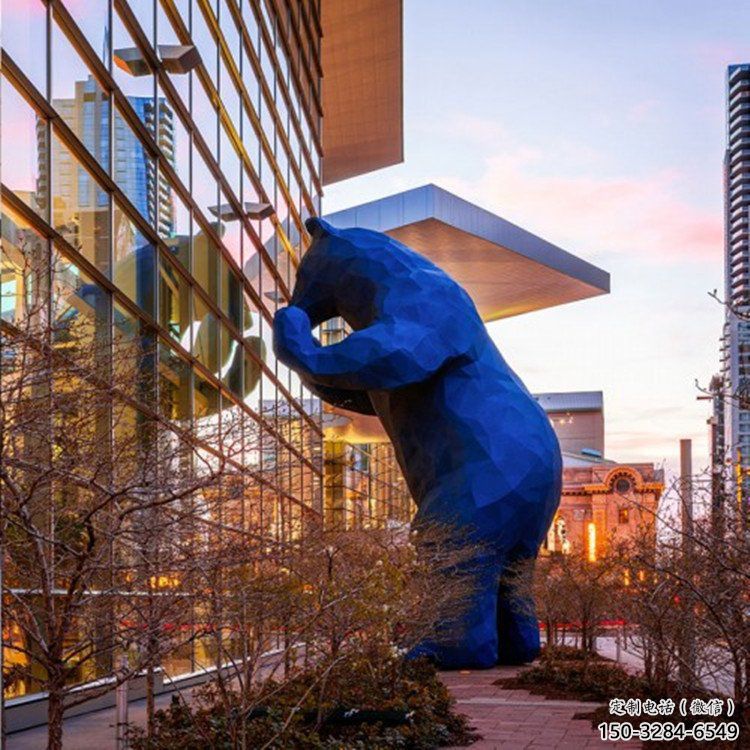 大型黑熊雕塑 步行街宣傳雕塑 仿真擺件