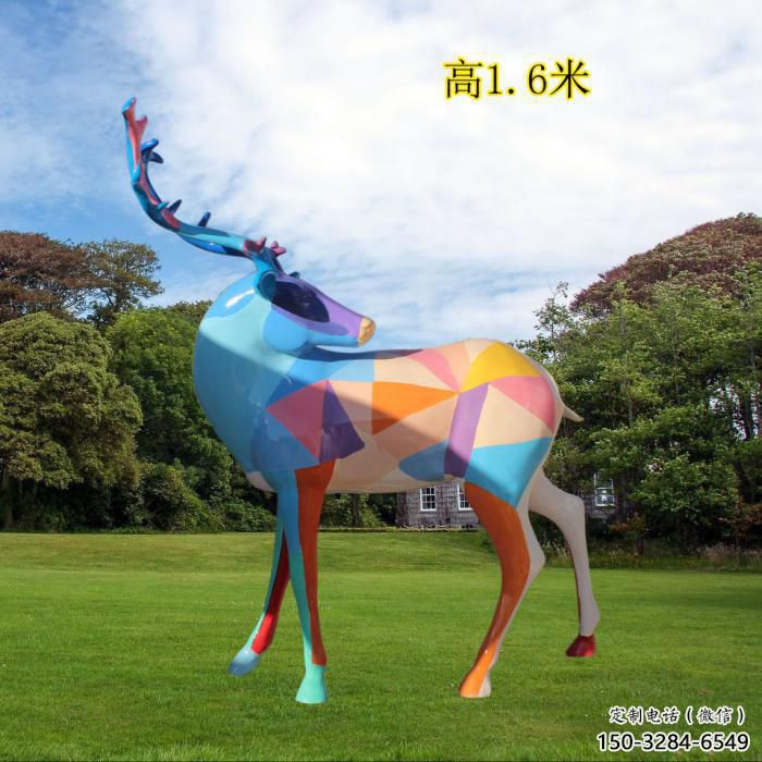 常用小鹿雕塑 風景區幾何雕塑 廣場小品