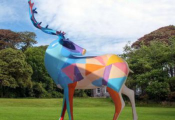 常用小鹿雕塑 風景區幾何雕塑 廣場小品