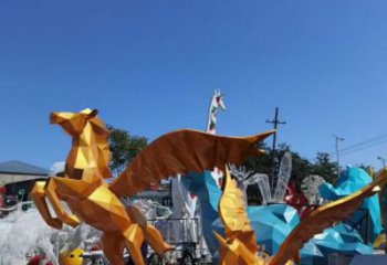 玻璃鋼商場(chǎng)飛馬雕塑 仿真雕塑 店門口小品