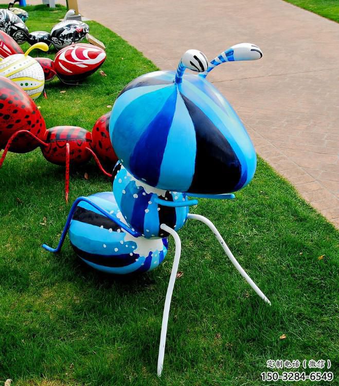 廣場(chǎng)玻璃鋼螞蟻雕塑 公園仿真雕塑 抽象擺件