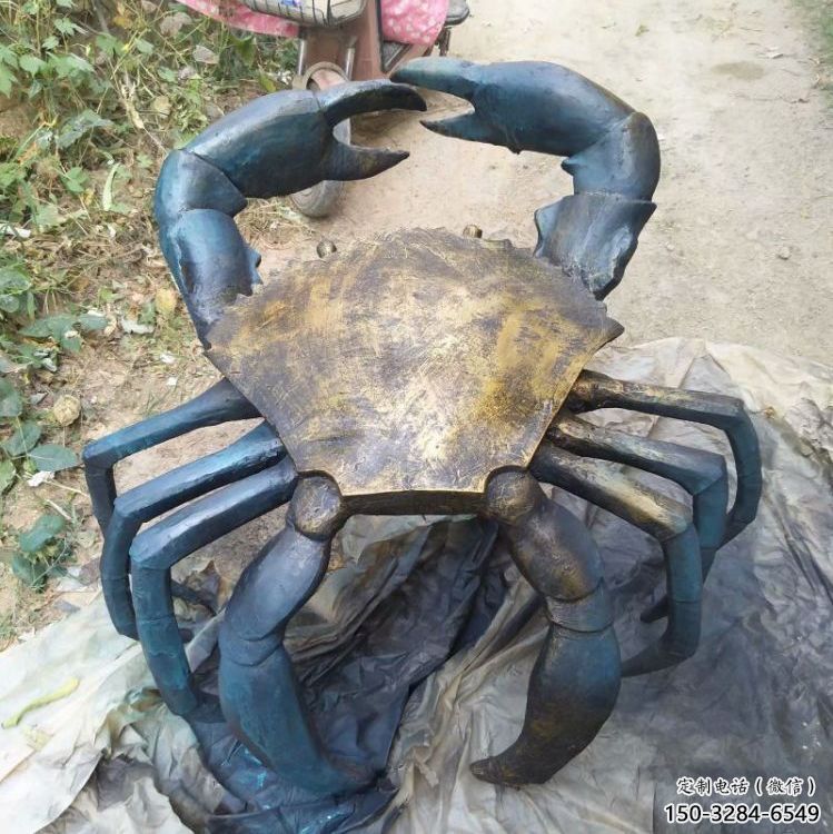 抽象蜘蛛銅雕塑 店門口彩繪雕塑 步行街?jǐn)[件