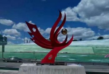 城市不銹鋼鳳凰雕塑廠家 風(fēng)景區(qū)彩繪雕塑 抽象擺件
