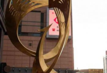 大型不銹鋼鳳凰雕塑廠家 商業(yè)街廣場(chǎng)雕塑 古銅色擺件
