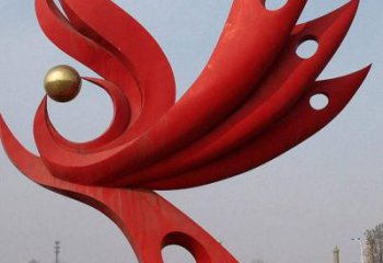 廣場(chǎng)不銹鋼鳳凰雕塑廠家 公園仿真雕塑 抽象擺件
