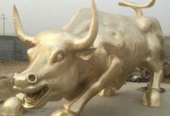 公園開荒牛銅雕塑 酒店門口雕塑 彩繪擺件