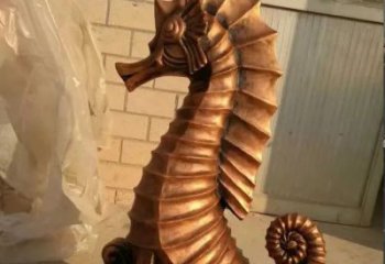 城市鑄銅海馬雕塑 風(fēng)景區(qū)彩繪雕塑 抽象擺件