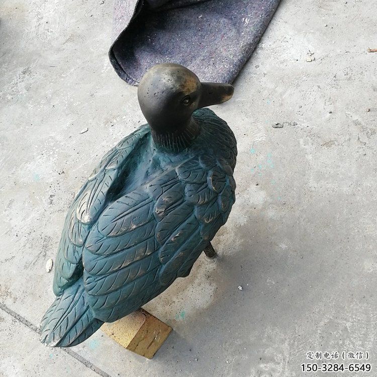 鴨子雕塑廠家，仿真動(dòng)物， 公園廣場(chǎng)街頭擺件 (18)