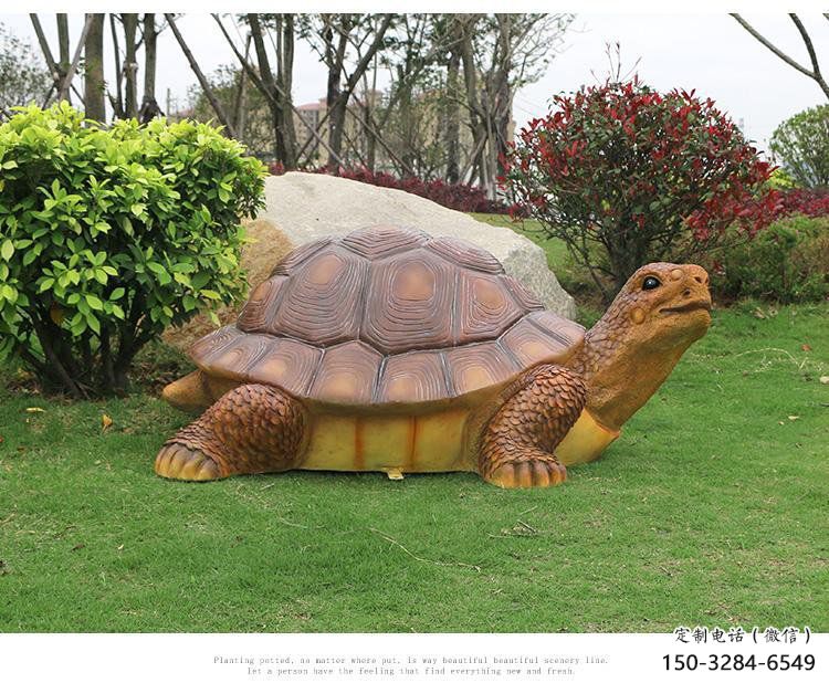 仿古烏龜雕塑 庭院彩繪雕塑 田間小品
