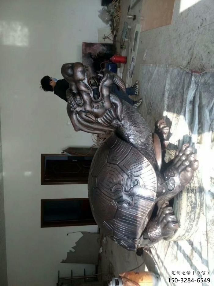 提供海龜?shù)袼埽瘾F動(dòng)物擺件，鑄銅工藝制作