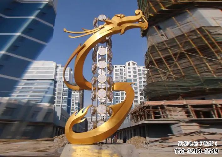 承接仿真龍頭雕塑，鑄銅動物雕塑，房地產售樓處擺件