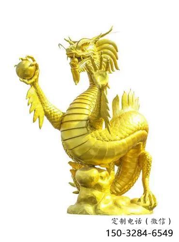 預定龍頭雕塑，鑄銅動物雕塑，房地產售樓處擺件