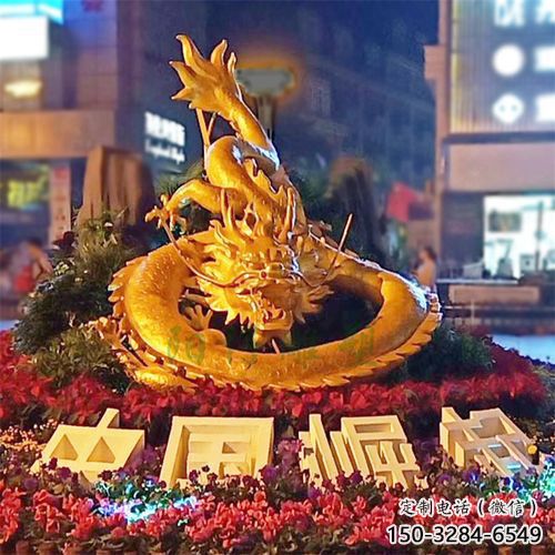 制作龍頭雕塑，鑄銅動物雕塑，房地產(chǎn)售樓處擺件