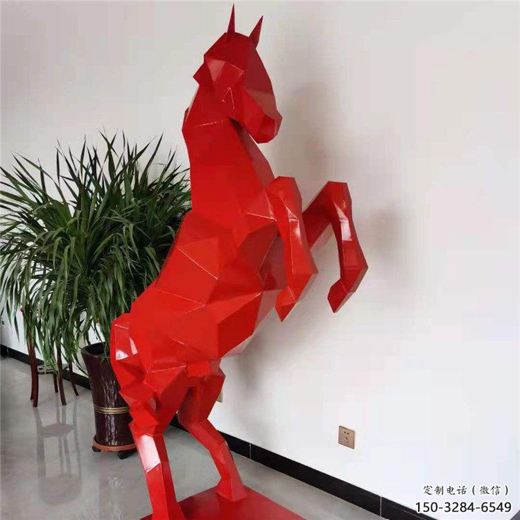 庭院奔馬雕塑 城市古銅色雕塑 動物小品