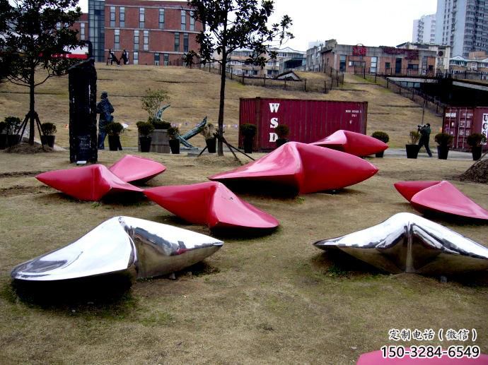 不銹鋼園林海星雕塑 田間彩繪雕塑 仿真擺件