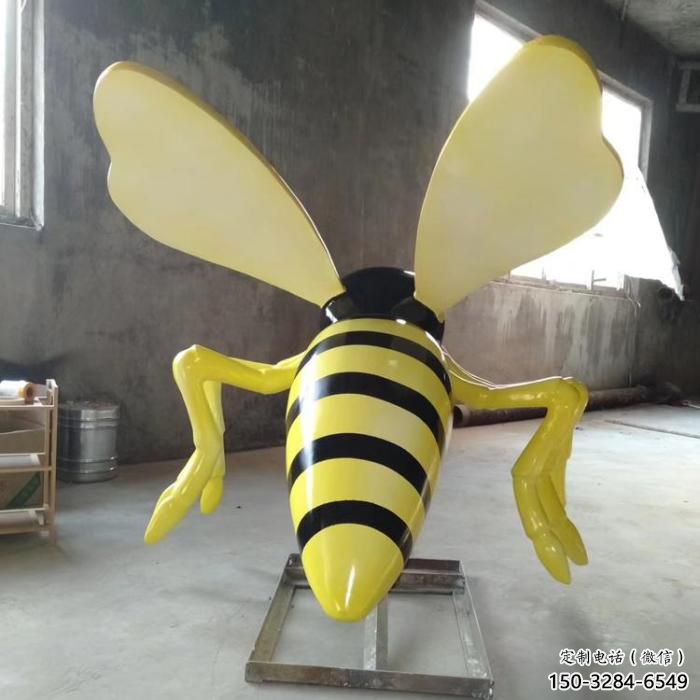 彩繪蜜蜂雕塑 仿真雕塑 步行街?jǐn)[件