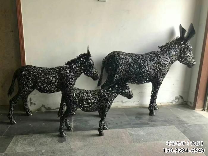 風(fēng)景區(qū)毛驢雕塑廠(chǎng)家 售樓處廣場(chǎng)雕塑 仿古擺件