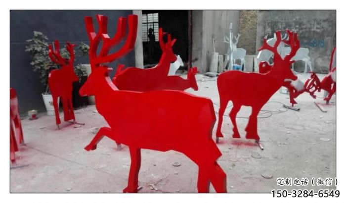 庭院小牛雕塑，動物主題，烤漆工藝