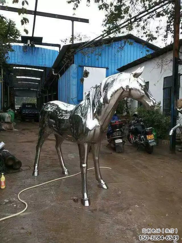青海庭院戰馬雕塑，動物主題，拋光工藝