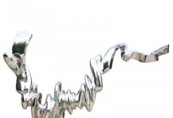 街道小貓雕塑，動物小品，剪影工藝