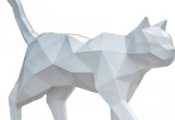 小區貓咪雕塑，拉絲海洋雕塑，抽象效果