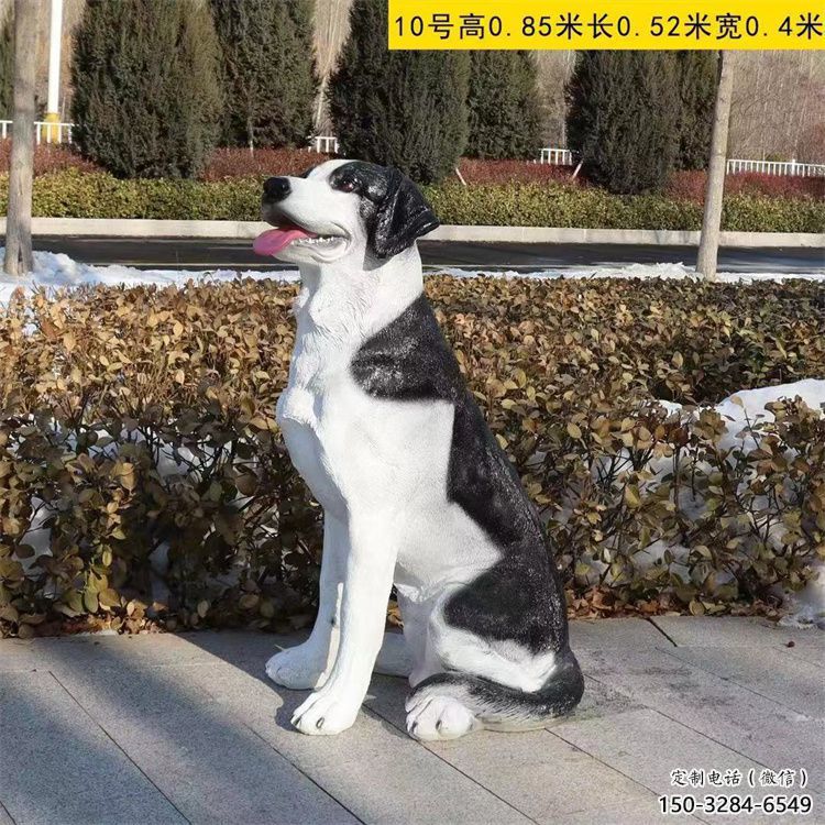 街道哈巴狗雕塑，鑄銅農耕雕塑，古銅效果