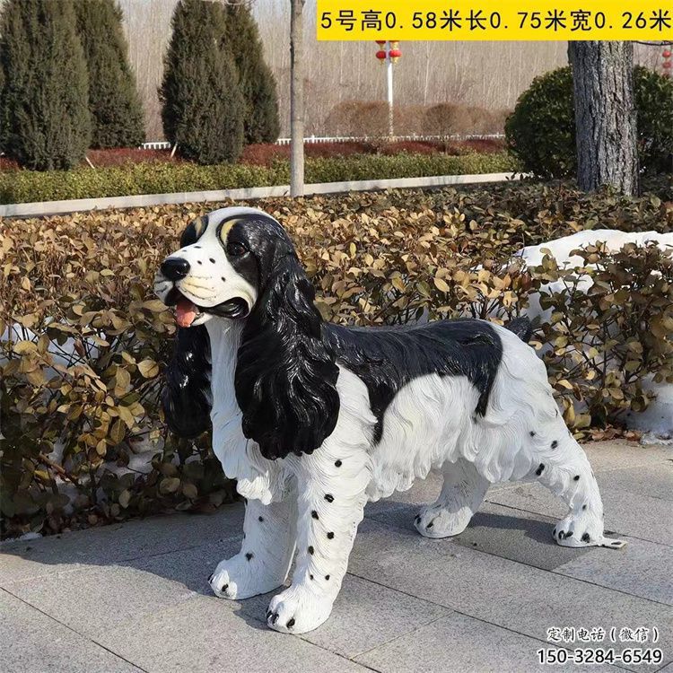 售樓部哈巴狗雕塑，噴砂發光雕塑，彩繪題材