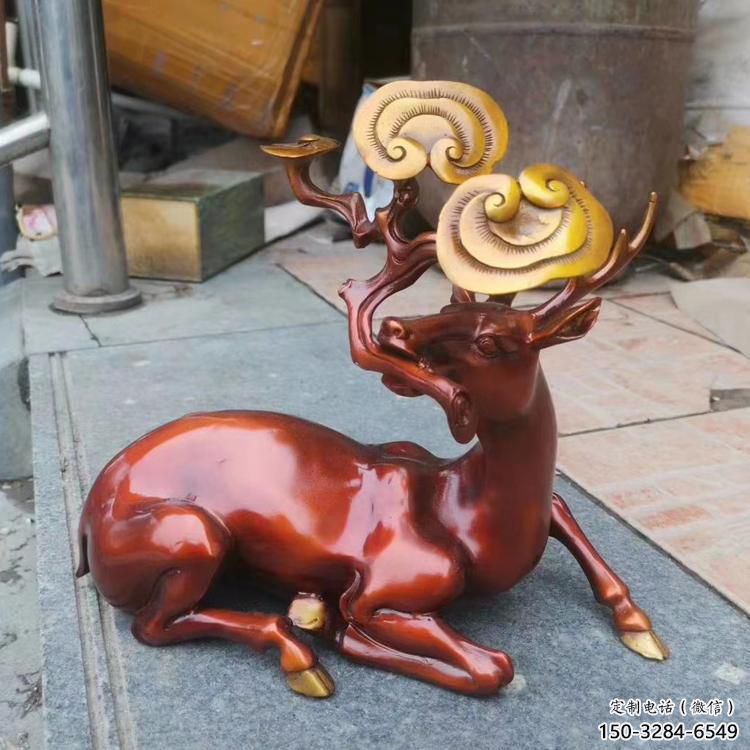 幼兒園馴鹿雕塑，鐵藝文化雕塑，鑄造制作