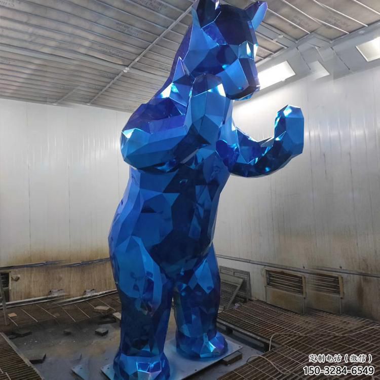 酒店狗熊雕塑，鍍金歐式雕塑，仿古擺件