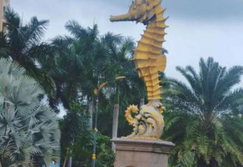 冷飲店河馬雕塑，鍍銅海洋雕塑，鏡面工藝