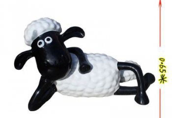 街道小羊雕塑，鑄銅農耕雕塑，古銅效果