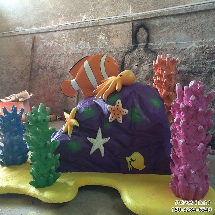 飯店珊瑚雕塑，鍍金歐式雕塑，仿真工藝