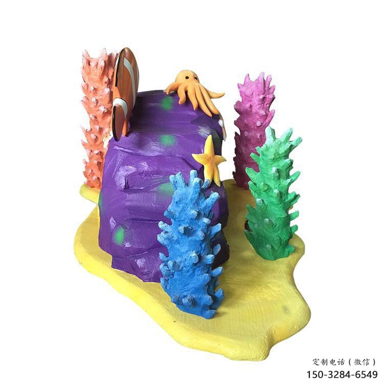 室內珊瑚雕塑，拉絲海洋雕塑，抽象效果