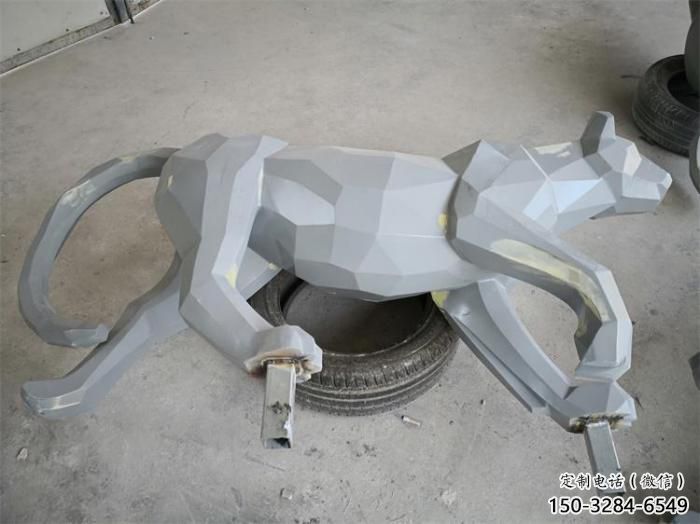 飯店獵豹雕塑，鍍金歐式雕塑，鍍金工藝