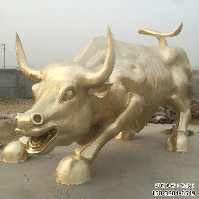 公園開荒牛雕塑 酒店門口雕塑 彩繪擺件