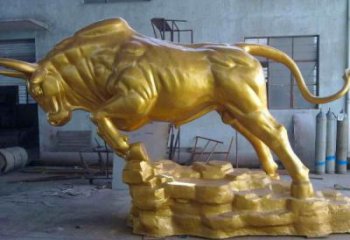 仿真開荒牛雕塑 店門口園林雕塑 動物小品