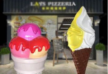 彩繪冰淇淋雕塑廠 公園雪糕雕塑 標識主題小品