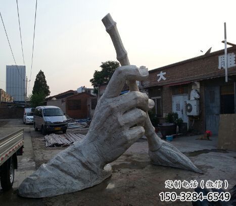 校園毛筆雕塑，拉絲景觀雕塑，抽象主題