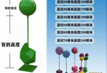 景區氣球雕塑，鍍金歐式雕塑，鐵藝材質