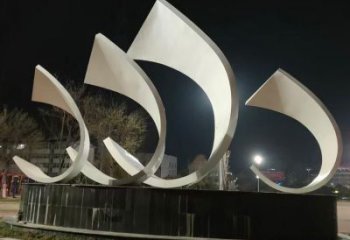 農(nóng)村帆船雕塑，烤漆景觀雕塑，抽象效果