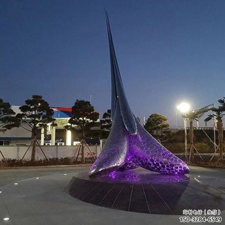 城市水滴景觀雕塑，網格燈光雕塑，鏤空效果