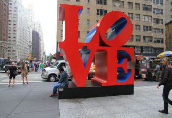 戶外景觀雕塑，鍍銅字母雕塑廠家，鏡面工藝