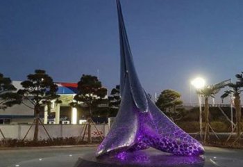 城市水滴景觀雕塑，網(wǎng)格燈光雕塑，鏤空效果