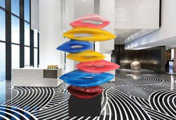 室內水滴雕塑，拉絲景觀雕塑，抽象效果