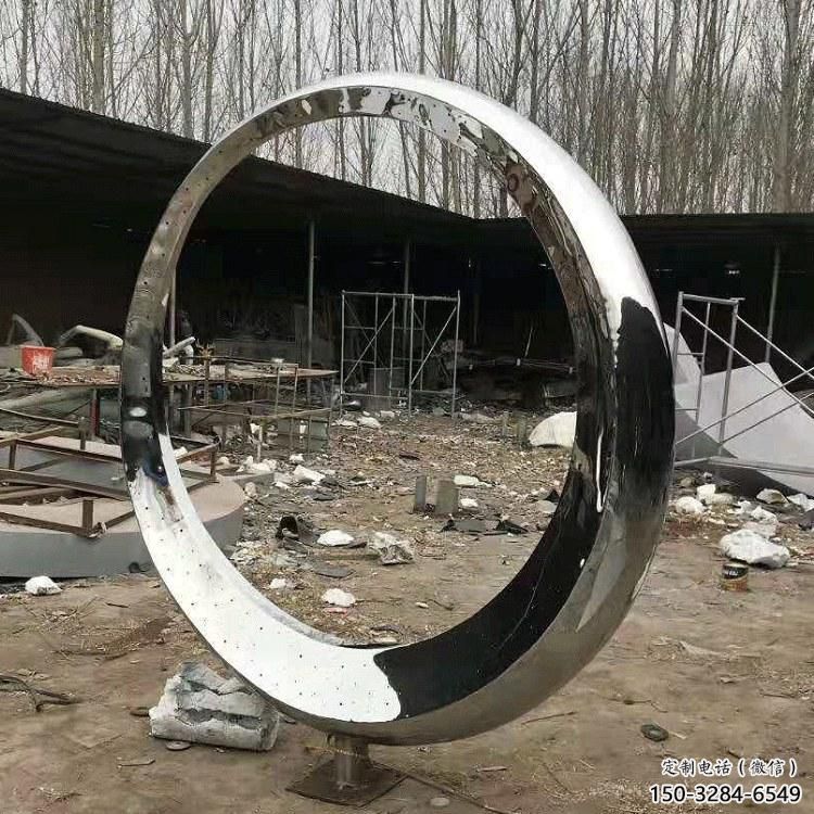 室內(nèi)月亮雕塑，拉絲景觀雕塑，抽象效果