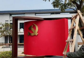 公園書(shū)卷雕塑，噴砂發(fā)光雕塑，鍛造工藝