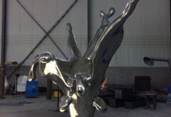 戶外海浪雕塑，鍍金歐式雕塑，鍍金工藝