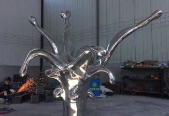 售樓部海浪雕塑，噴砂發(fā)光雕塑，烤漆題材