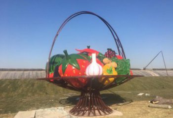 美陳花籃雕塑，鍍銅景觀雕塑，鍍銅工藝